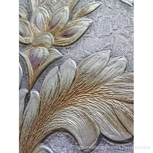 Bedroom PVC Designer Wallpaper 350g 1.06m